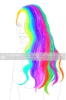 Rainbows in her hair